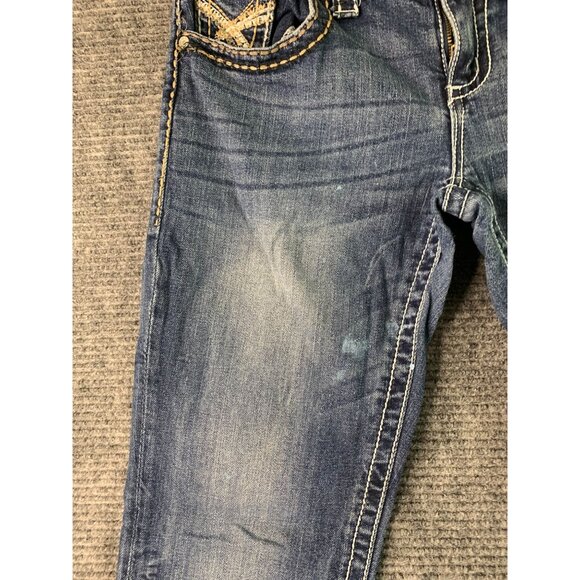 Maurices Womens 9 10 short thick stitching fancy embellished back pockets Jeans - Picture 10 of 10
